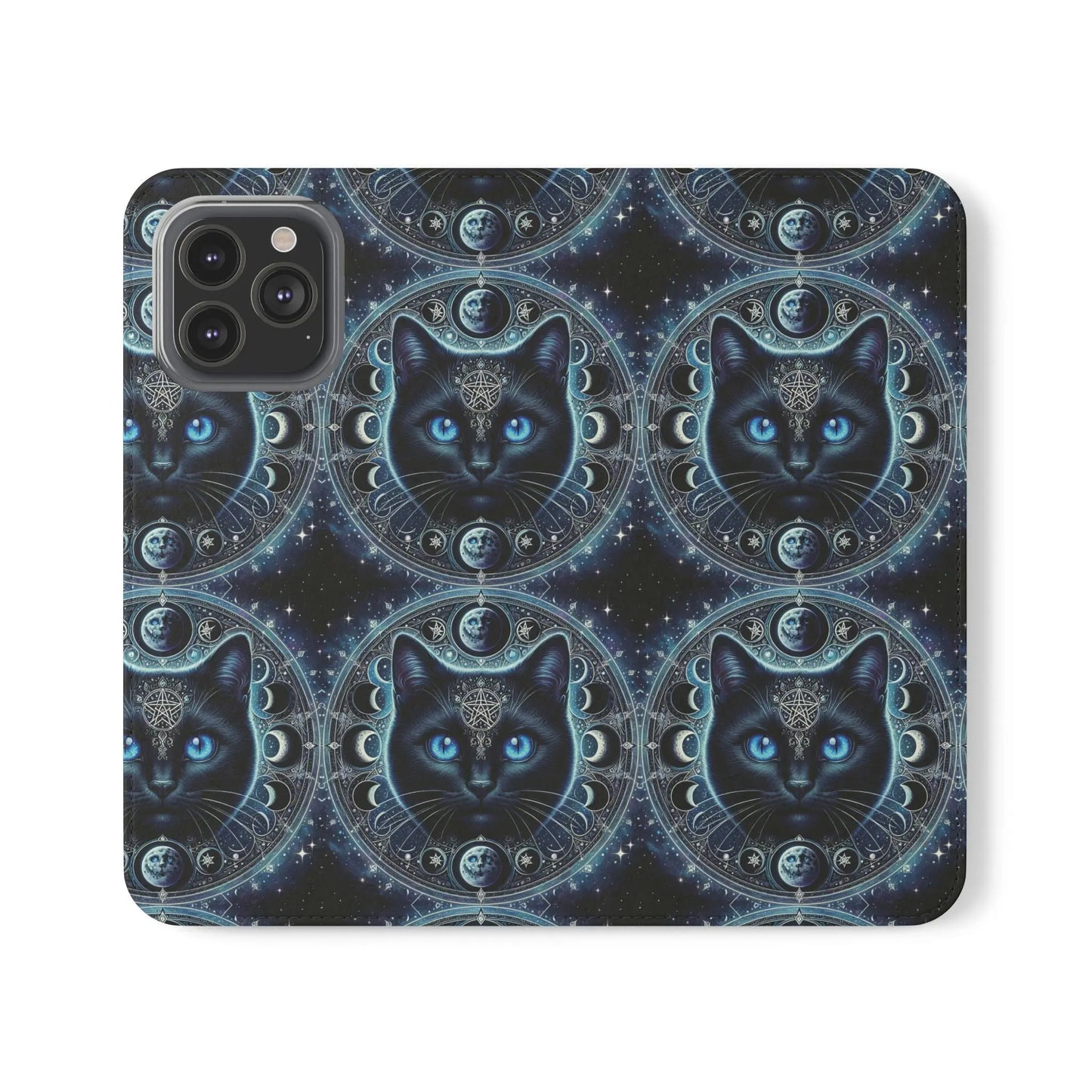 Cosmic Cat Flip Case - Stylish Galaxy Design for Cat Lovers Printify