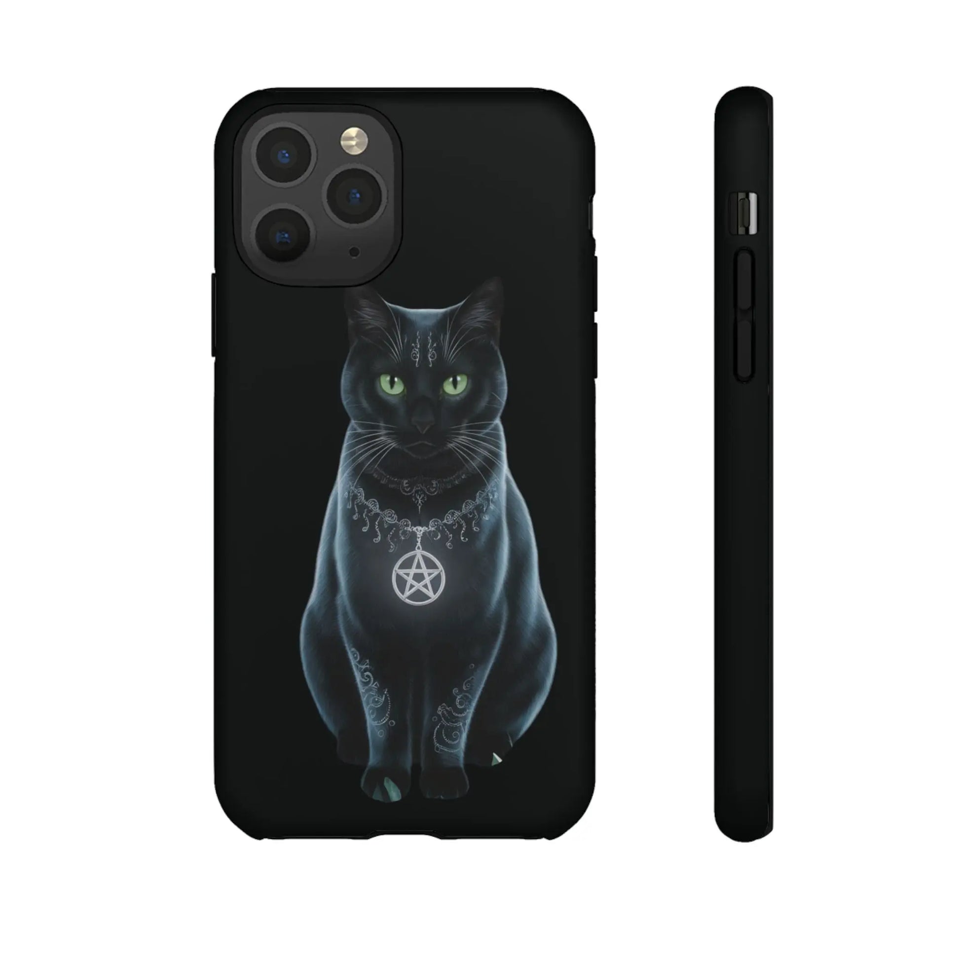 Pagan Black Cat iPhone Tough Case – Perfect for Wicca & Pagan Enthusiasts Printify