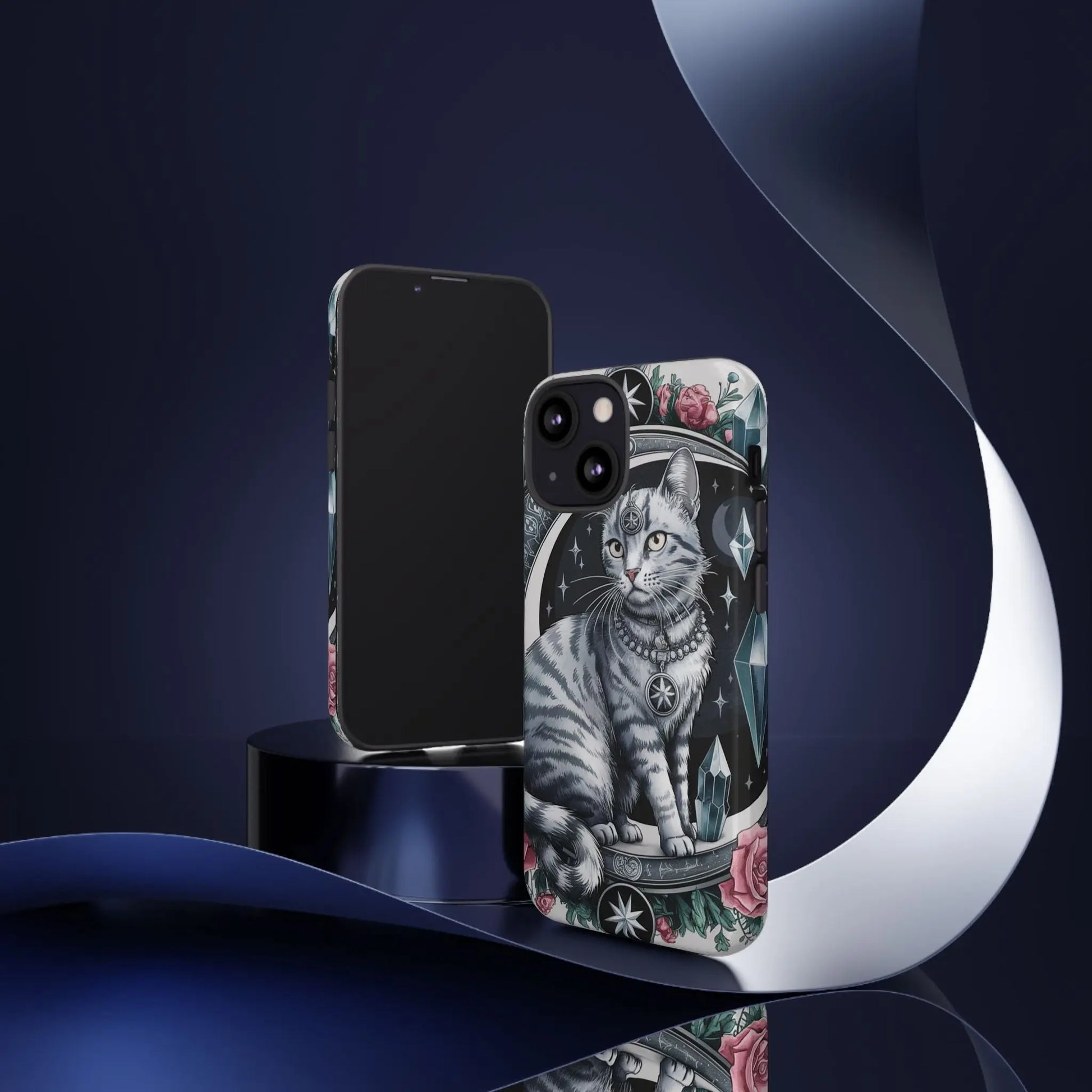 Celestial Pagan Cat iPhone Tough Case – Durable & Mystical Design Printify