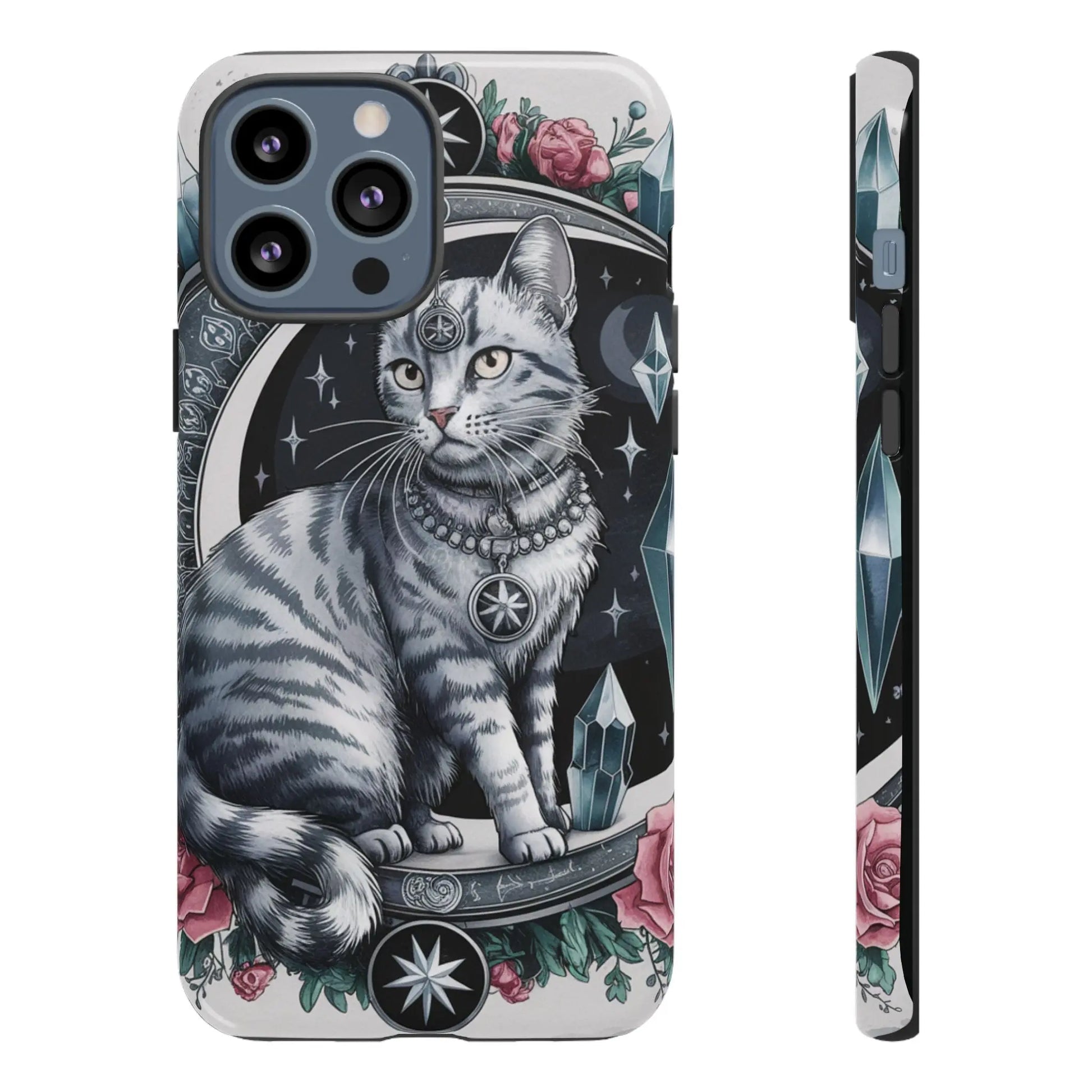 Celestial Pagan Cat iPhone Tough Case – Durable & Mystical Design Printify