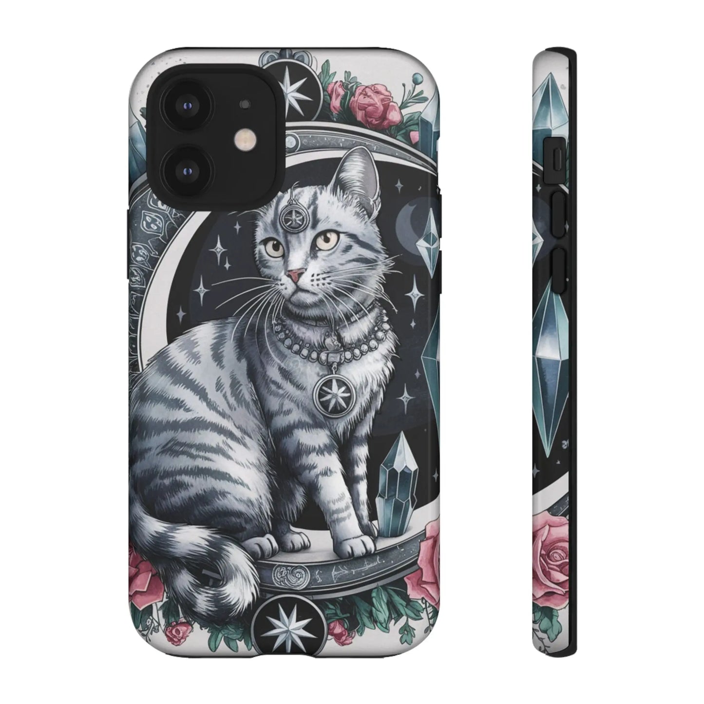 Celestial Pagan Cat iPhone Tough Case – Durable & Mystical Design Printify