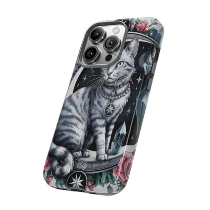 Celestial Pagan Cat iPhone Tough Case – Durable & Mystical Design Printify