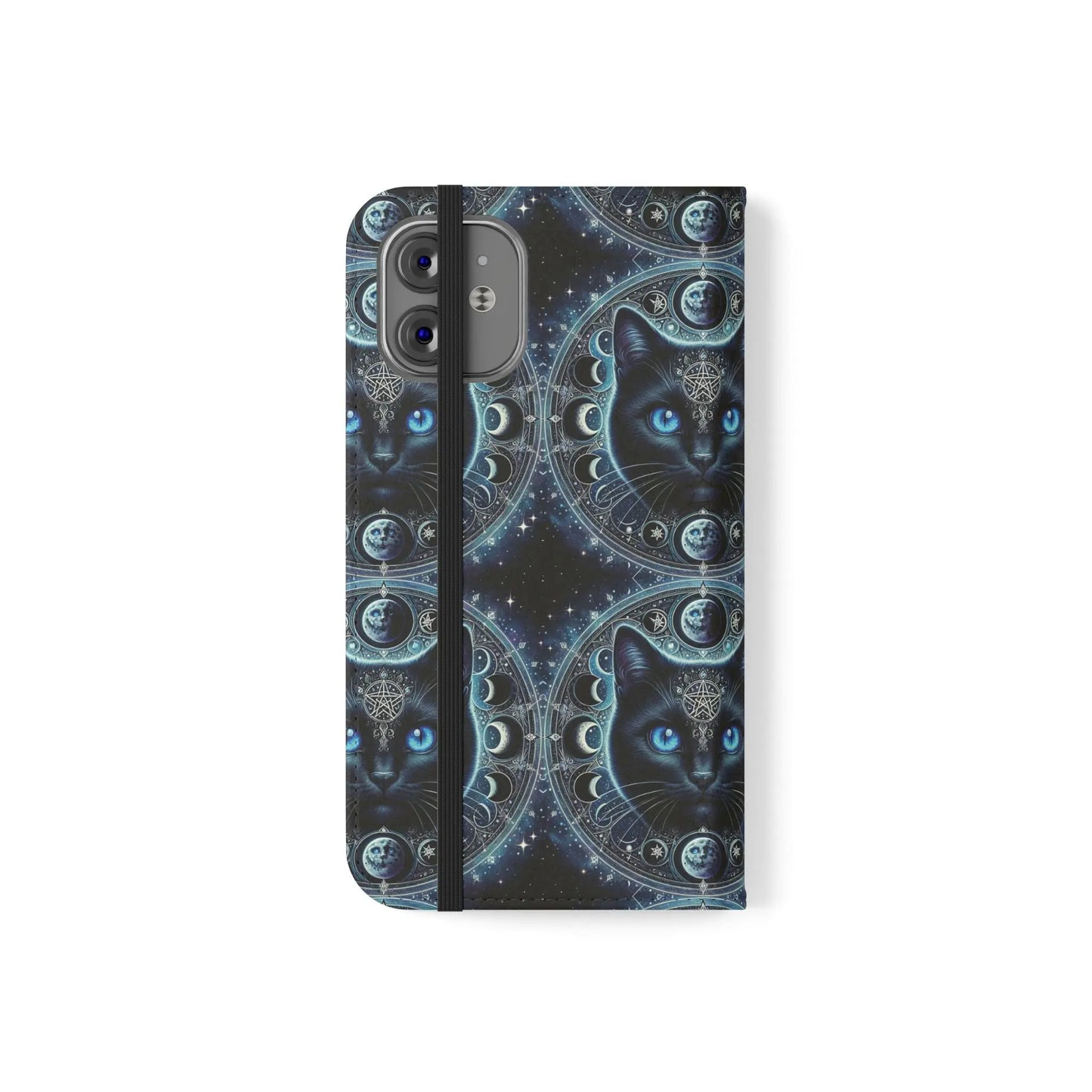 Cosmic Cat Flip Case - Stylish Galaxy Design for Cat Lovers Printify