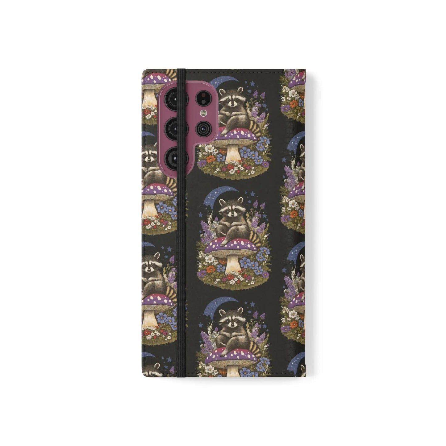 Raccoon Flip Case - Whimsical Wildlife Design for Phone Protection Printify