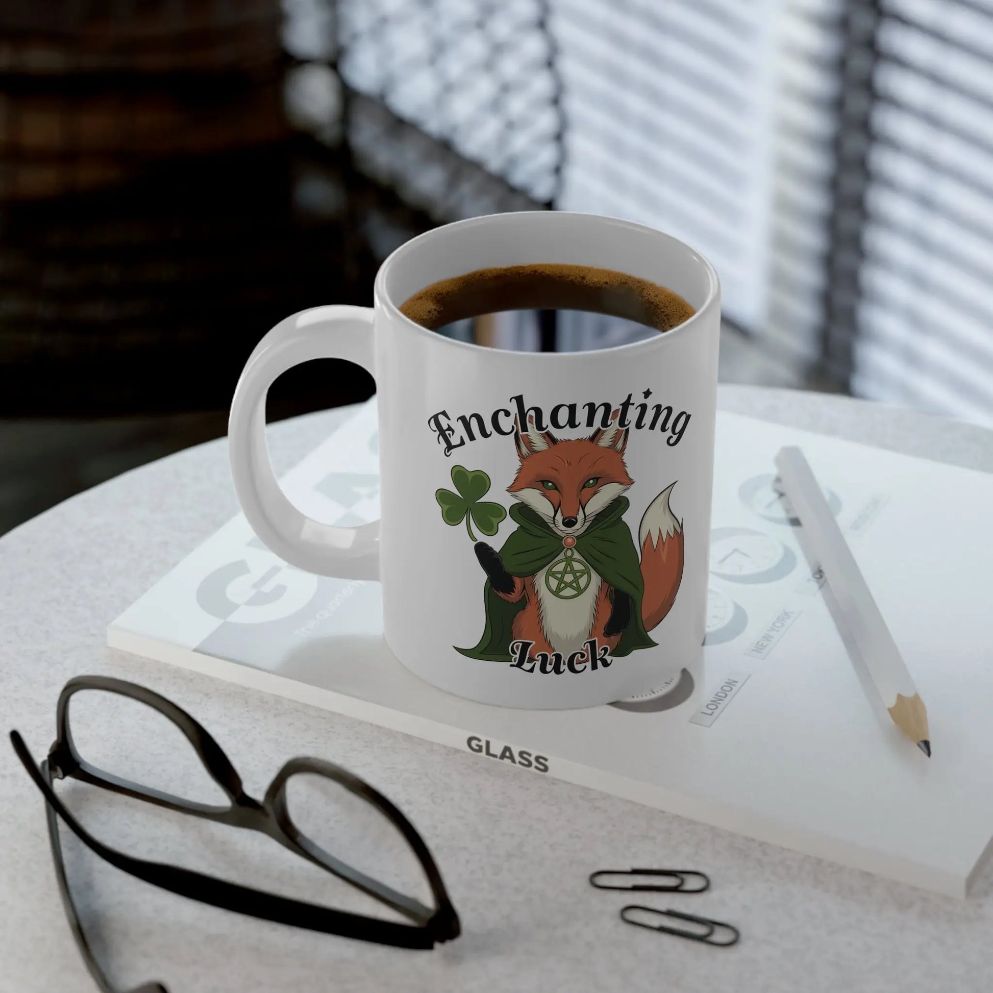 Enchanting Fox 20oz Jumbo Mug for St. Patrick's Day Printify