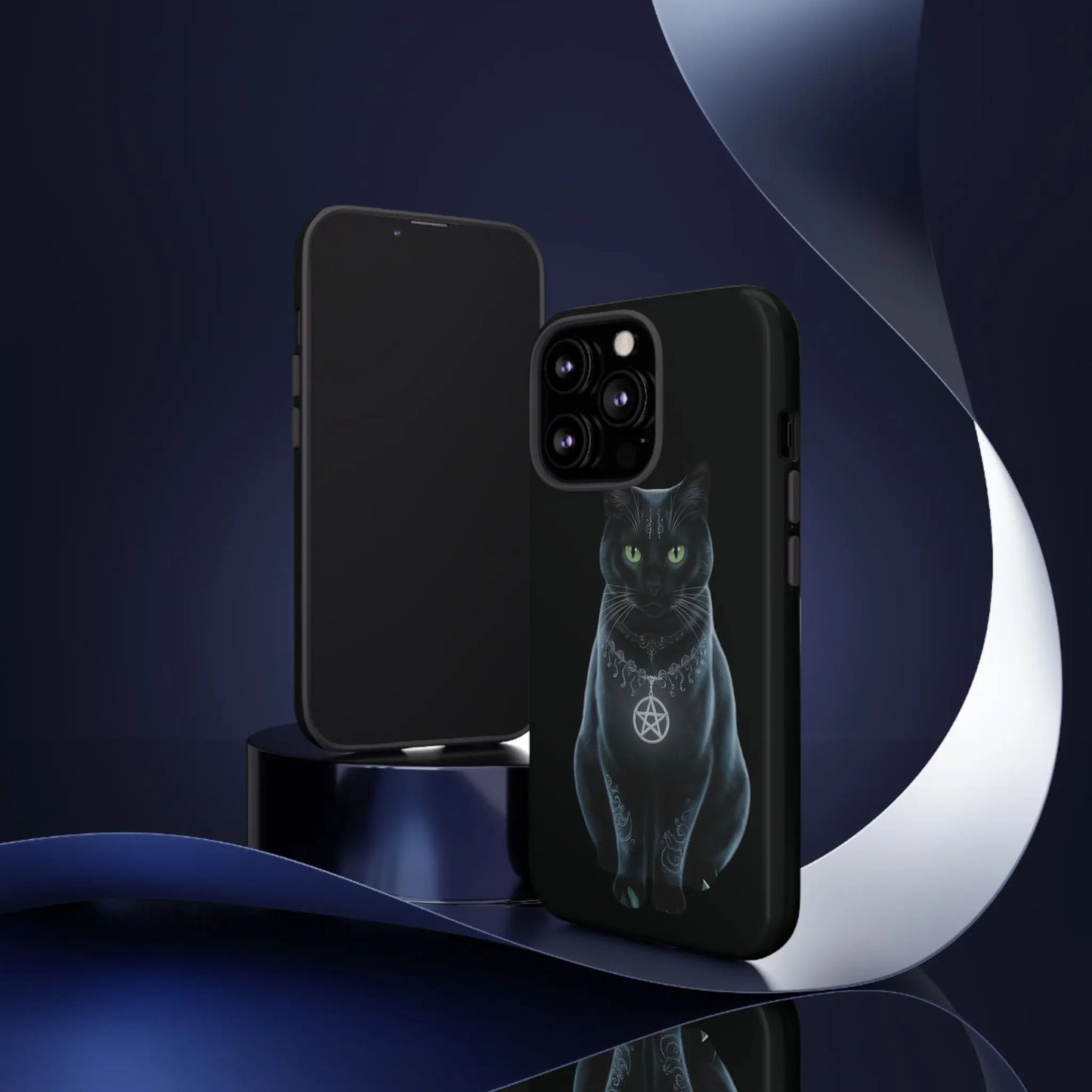 Pagan Black Cat iPhone Tough Case – Perfect for Wicca & Pagan Enthusiasts Printify