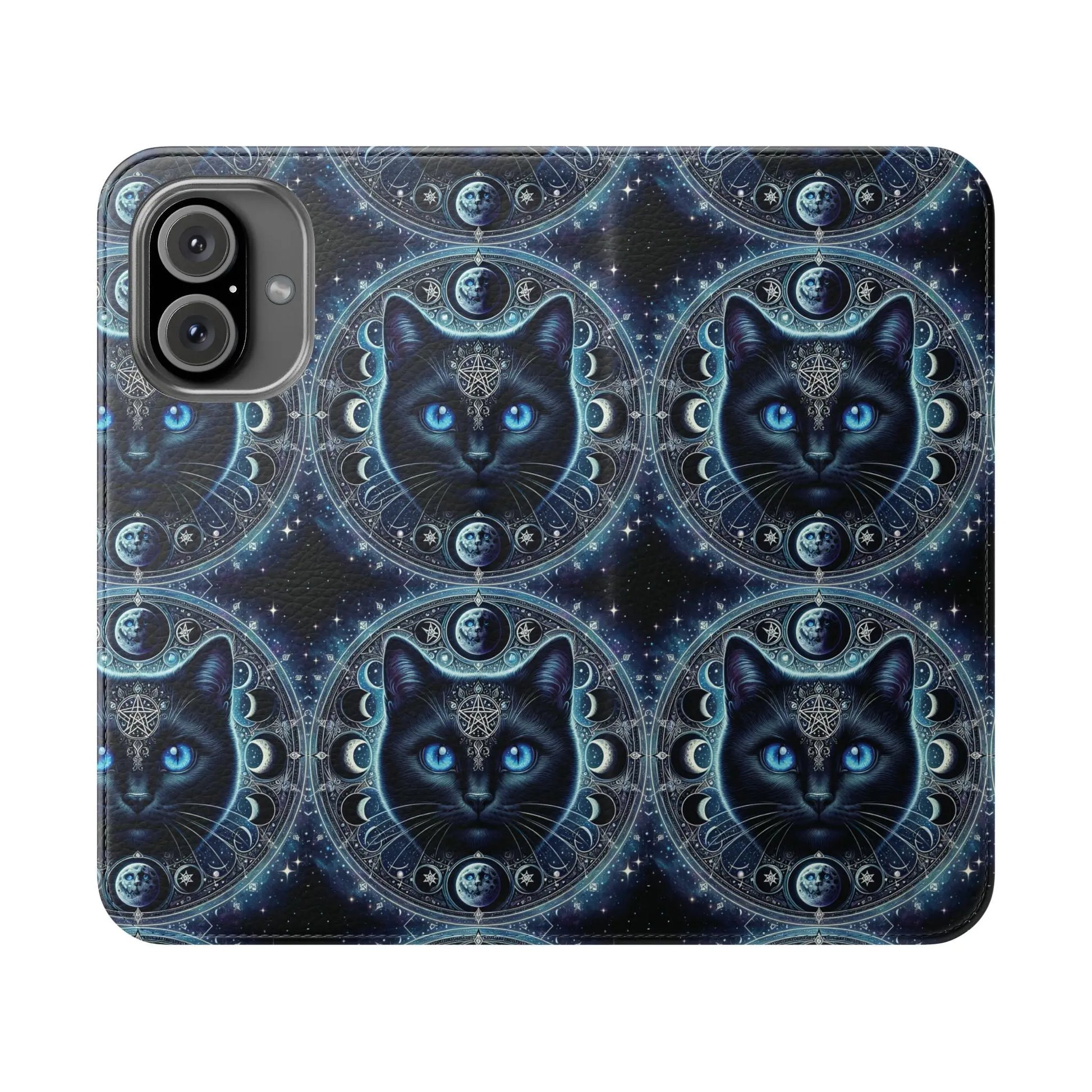 Cosmic Cat Flip Case - Stylish Galaxy Design for Cat Lovers Printify