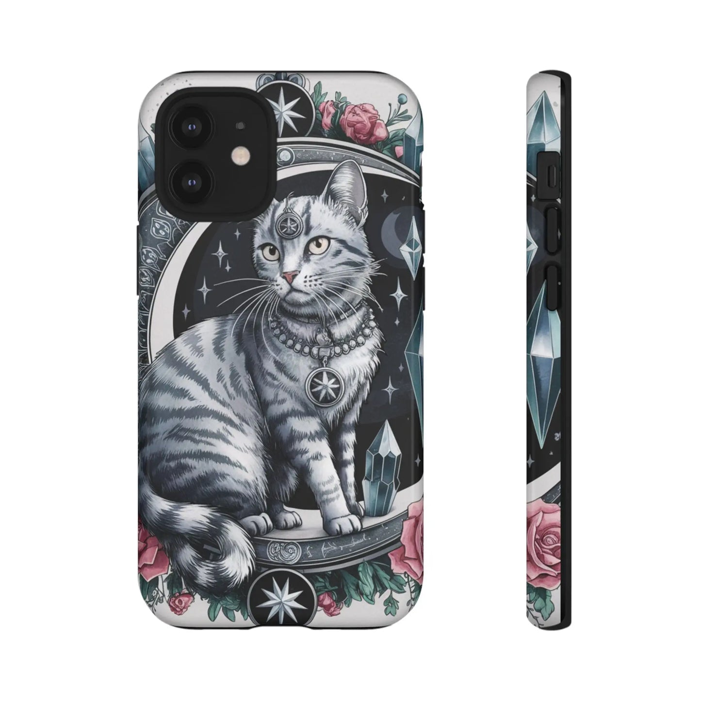 Celestial Pagan Cat iPhone Tough Case – Durable & Mystical Design Printify