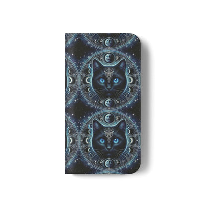 Cosmic Cat Flip Case - Stylish Galaxy Design for Cat Lovers Printify