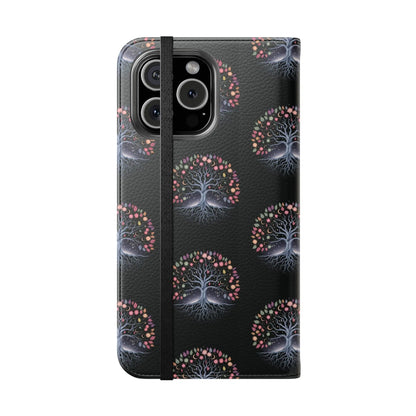 Artistic Tree Design Flip Case for Phones – Stylish & Functional-WitchyPets.com