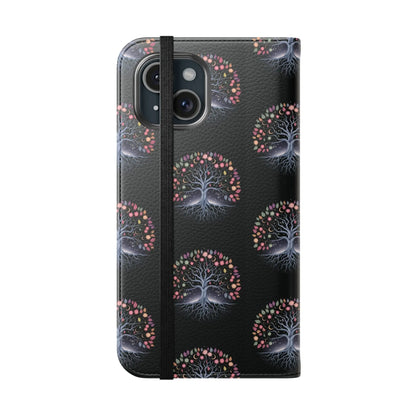 Artistic Tree Design Flip Case for Phones – Stylish & Functional -WitchyPets.com