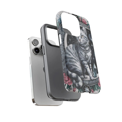 Celestial Pagan Cat iPhone Tough Case – Durable & Mystical Design Printify