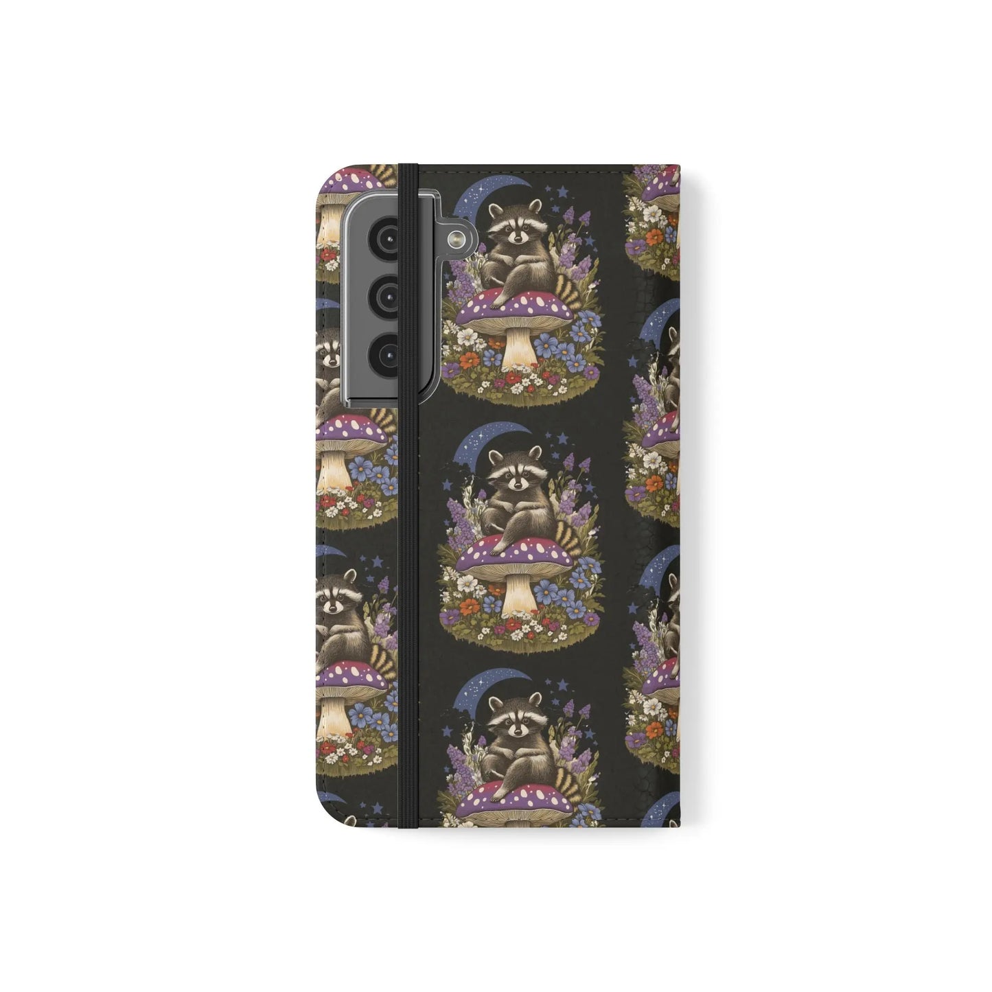 Raccoon Flip Case - Whimsical Wildlife Design for Phone Protection Printify