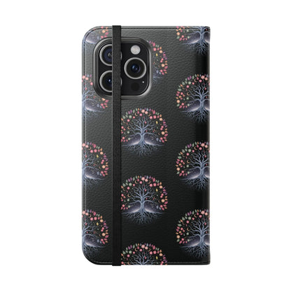 Artistic Tree Design Flip Case for Phones – Stylish & Functional-WitchyPets.com