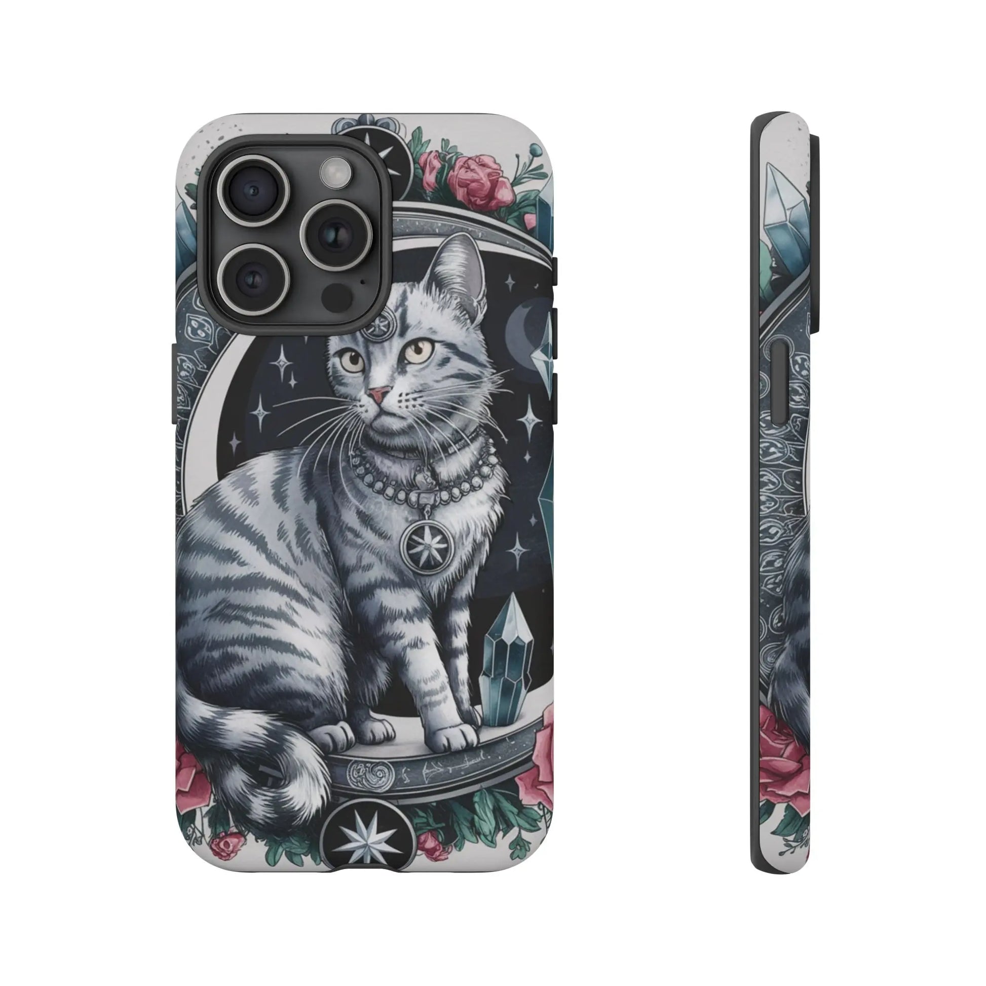 Celestial Pagan Cat iPhone Tough Case – Durable & Mystical Design Printify