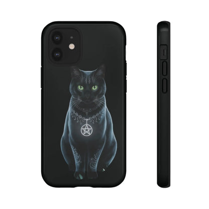 Pagan Black Cat iPhone Tough Case – Perfect for Wicca & Pagan Enthusiasts Printify