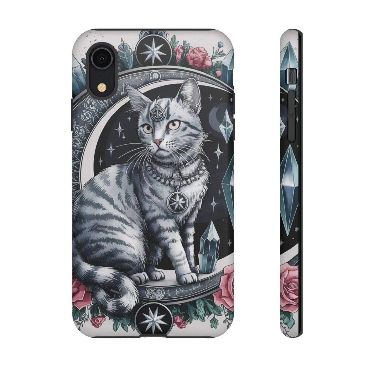 Celestial Pagan Cat iPhone Tough Case – Durable & Mystical Design Printify