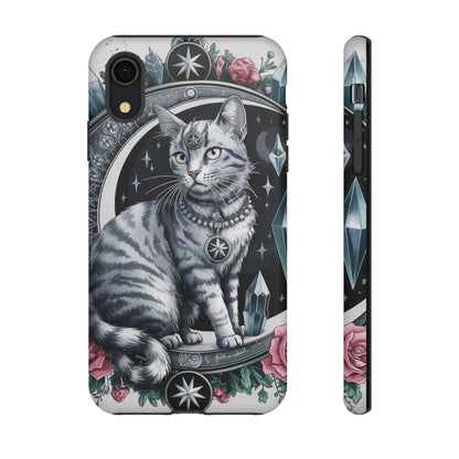 Celestial Pagan Cat iPhone Tough Case – Durable & Mystical Design Printify