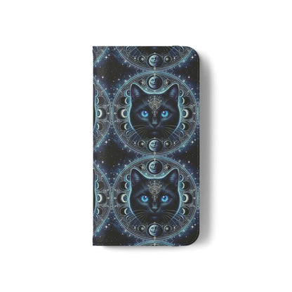 Cosmic Cat Flip Case - Stylish Galaxy Design for Cat Lovers Printify