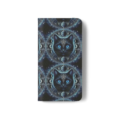 Cosmic Cat Flip Case - Stylish Galaxy Design for Cat Lovers Printify