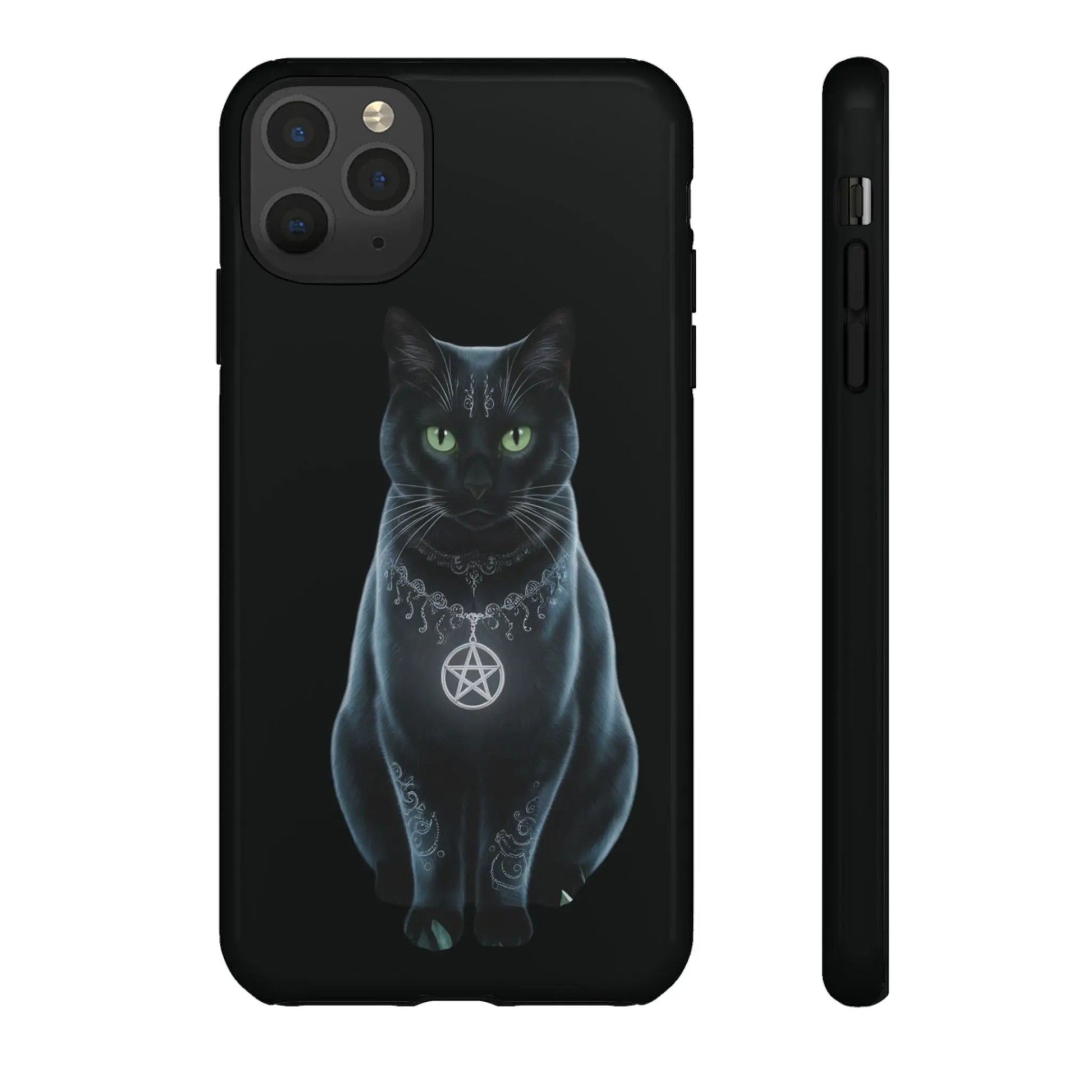 Pagan Black Cat iPhone Tough Case – Perfect for Wicca & Pagan Enthusiasts Printify