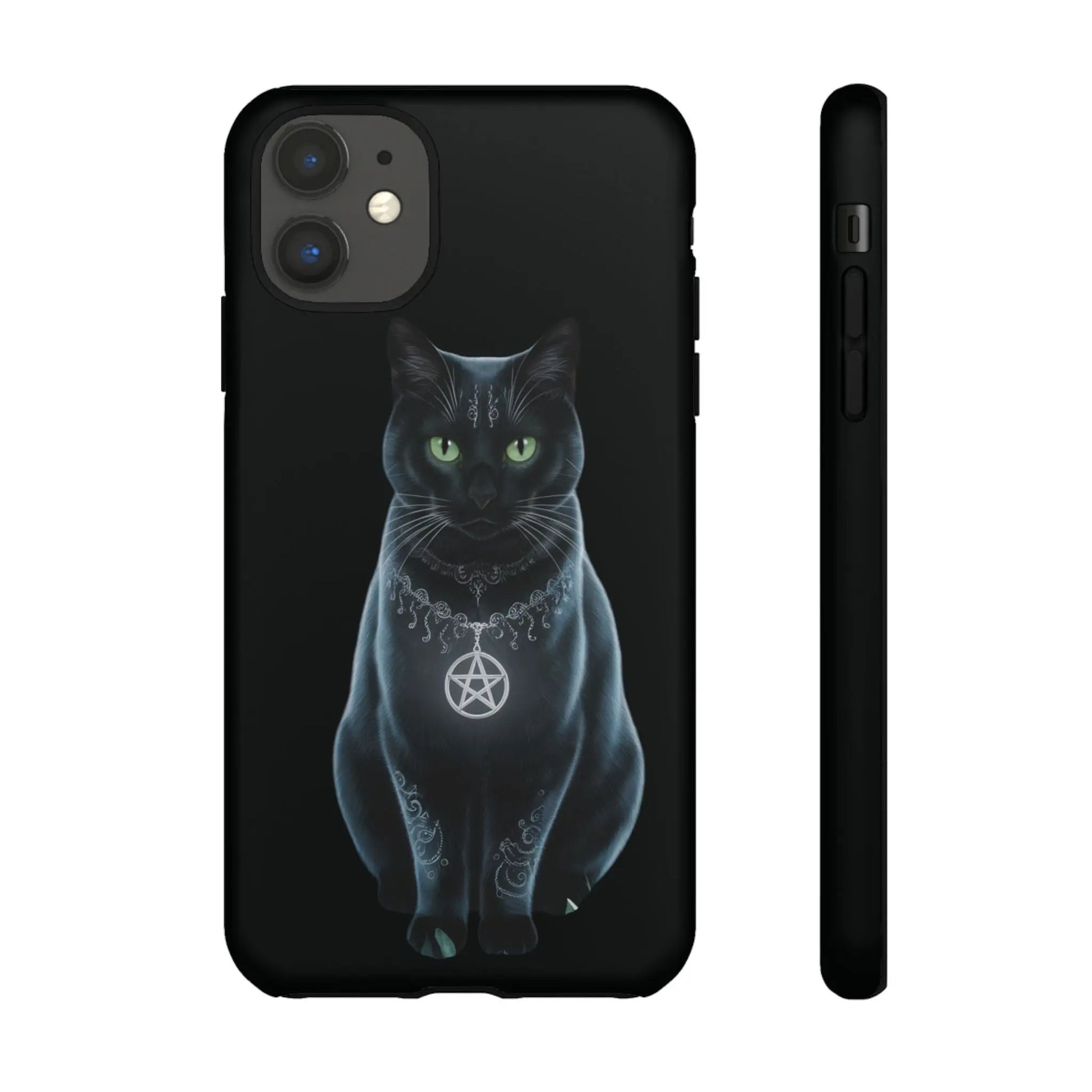 Pagan Black Cat iPhone Tough Case – Perfect for Wicca & Pagan Enthusiasts Printify