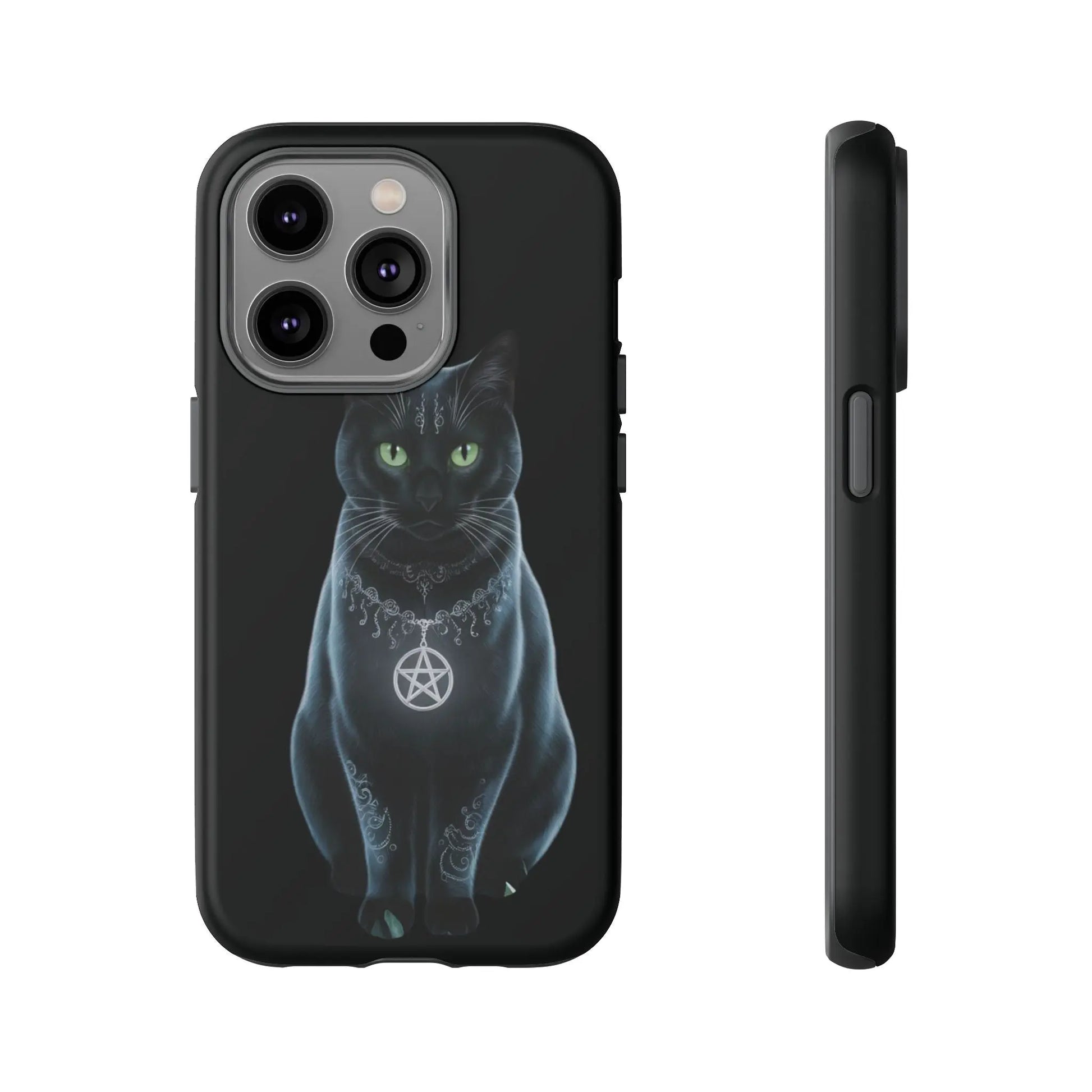 Pagan Black Cat iPhone Tough Case – Perfect for Wicca & Pagan Enthusiasts Printify