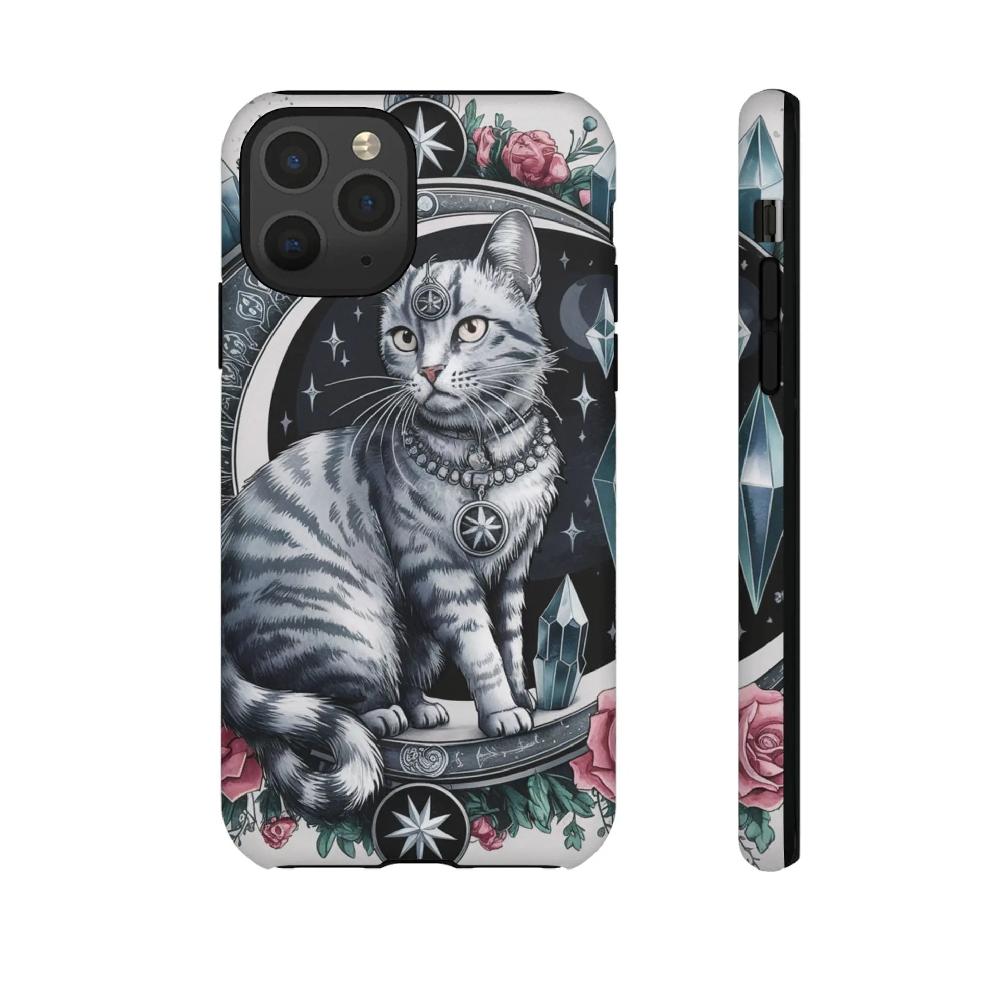 Celestial Pagan Cat iPhone Tough Case – Durable & Mystical Design Printify