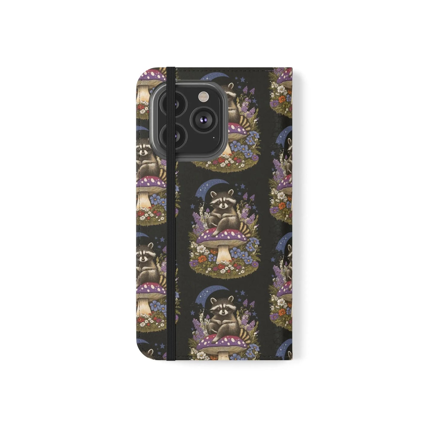 Raccoon Flip Case - Whimsical Wildlife Design for Phone Protection Printify