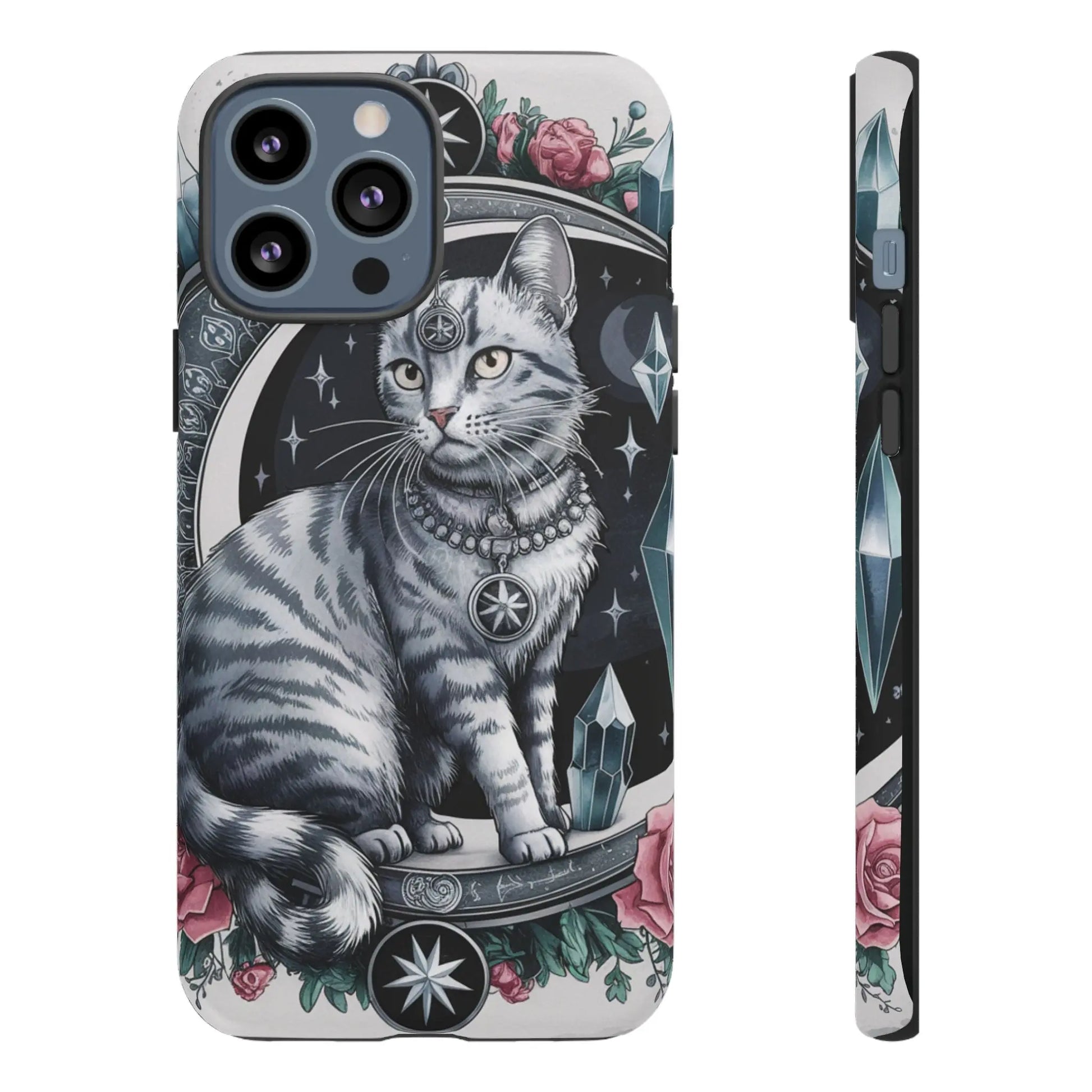 Celestial Pagan Cat iPhone Tough Case – Durable & Mystical Design Printify