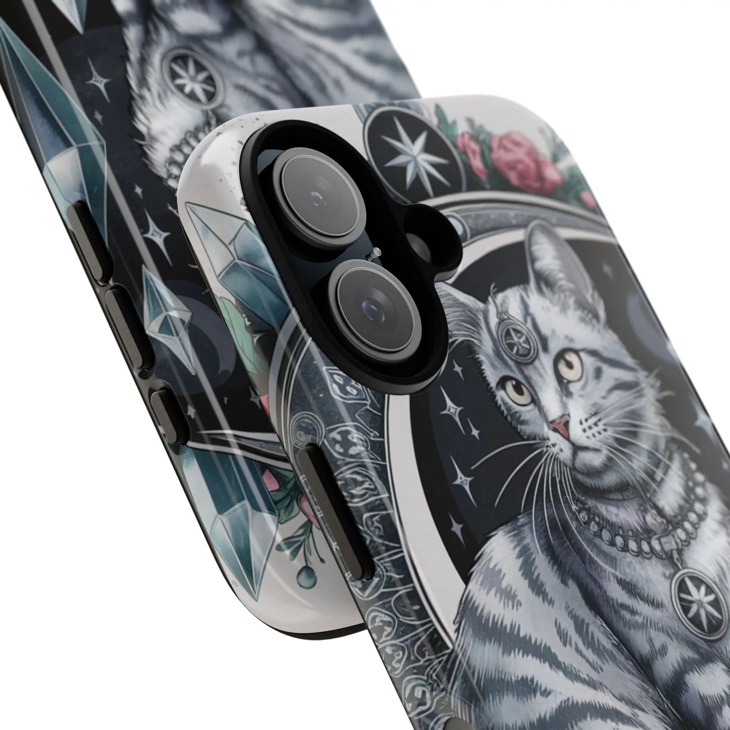 Celestial Pagan Cat iPhone Tough Case – Durable & Mystical Design Printify