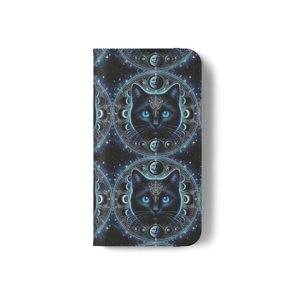 Cosmic Cat Flip Case - Stylish Galaxy Design for Cat Lovers Printify