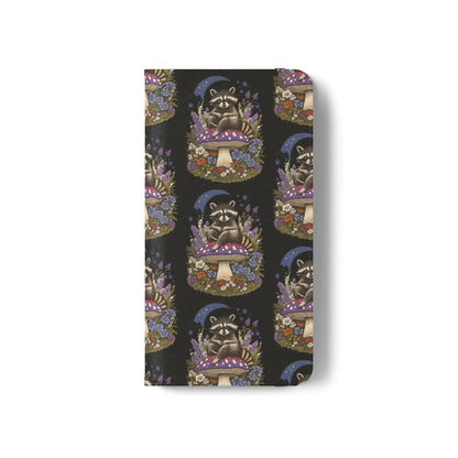 Raccoon Flip Case - Whimsical Wildlife Design for Phone Protection Printify