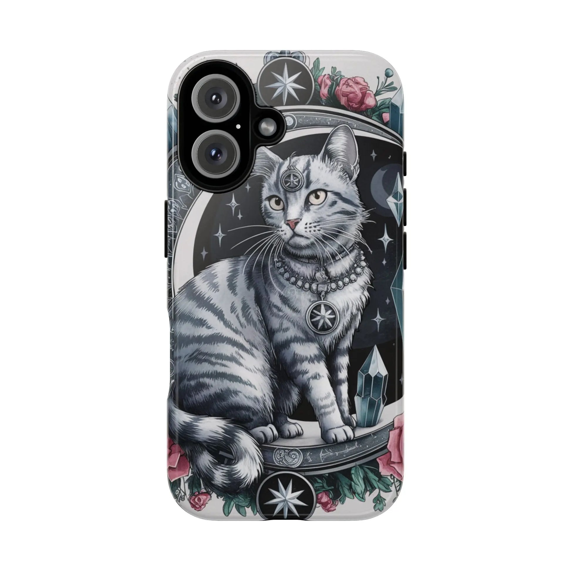 Celestial Pagan Cat iPhone Tough Case – Durable & Mystical Design Printify