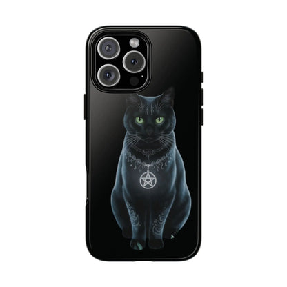 Pagan Black Cat iPhone Tough Case – Perfect for Wicca & Pagan Enthusiasts Printify