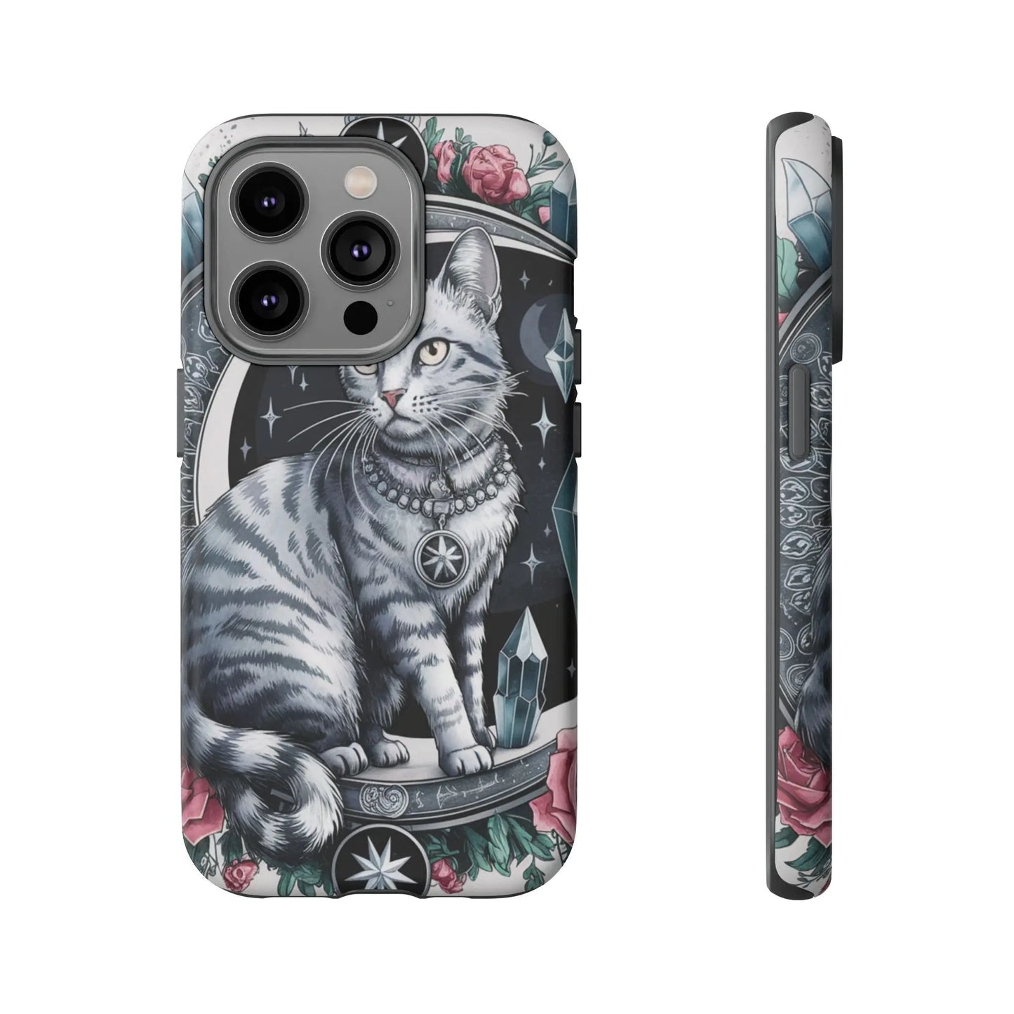 Celestial Pagan Cat iPhone Tough Case – Durable & Mystical Design Printify