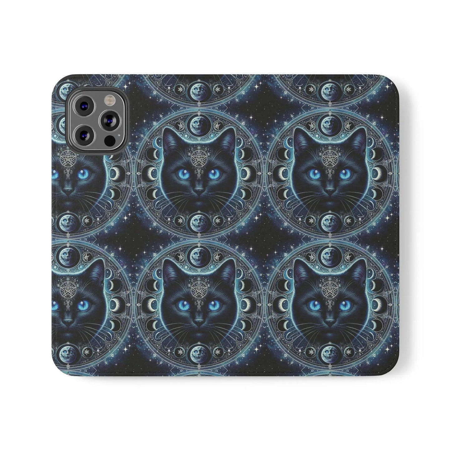 Cosmic Cat Flip Case - Stylish Galaxy Design for Cat Lovers Printify