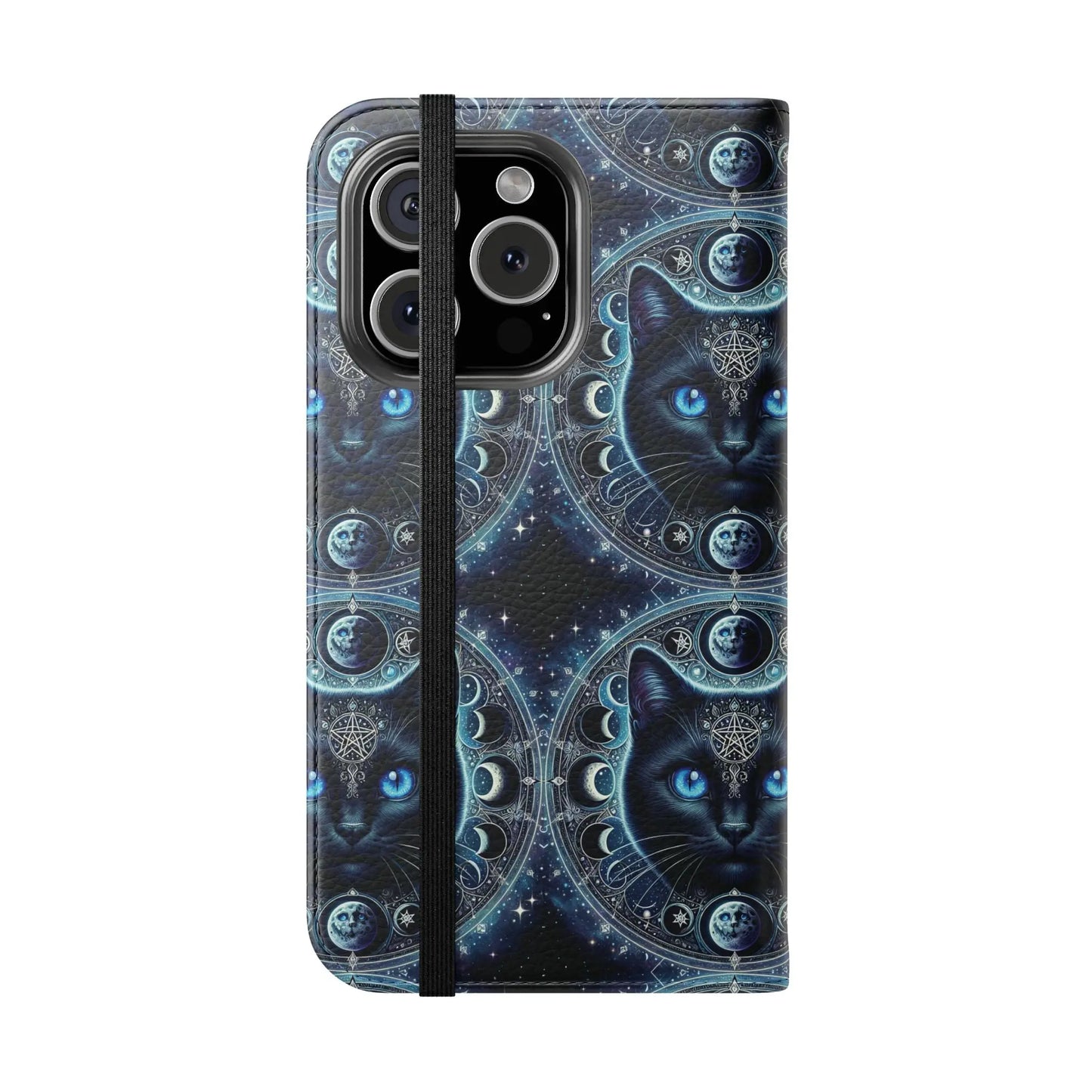 Cosmic Cat Flip Case - Stylish Galaxy Design for Cat Lovers Printify