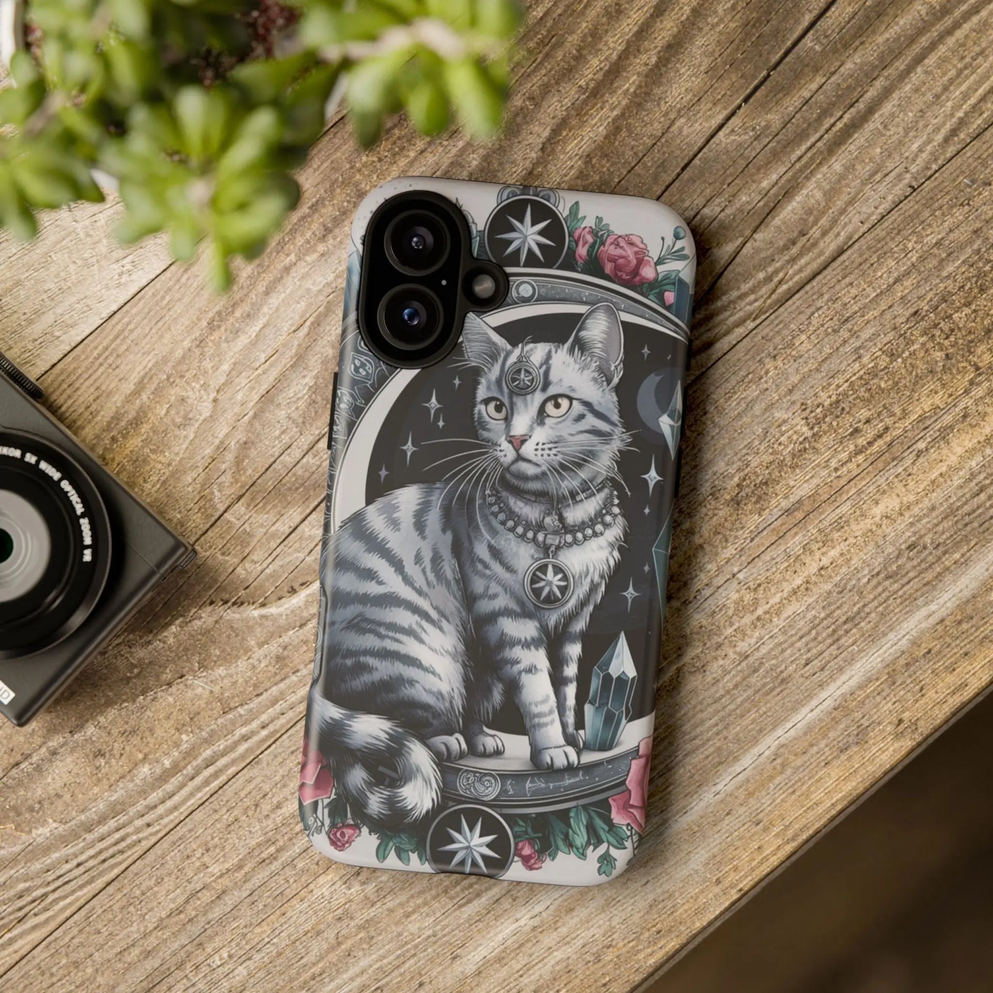 Celestial Pagan Cat iPhone Tough Case – Durable & Mystical Design Printify