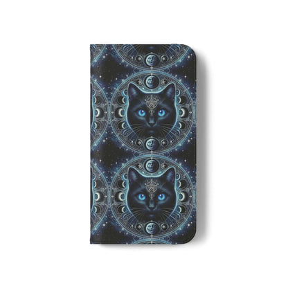 Cosmic Cat Flip Case - Stylish Galaxy Design for Cat Lovers Printify