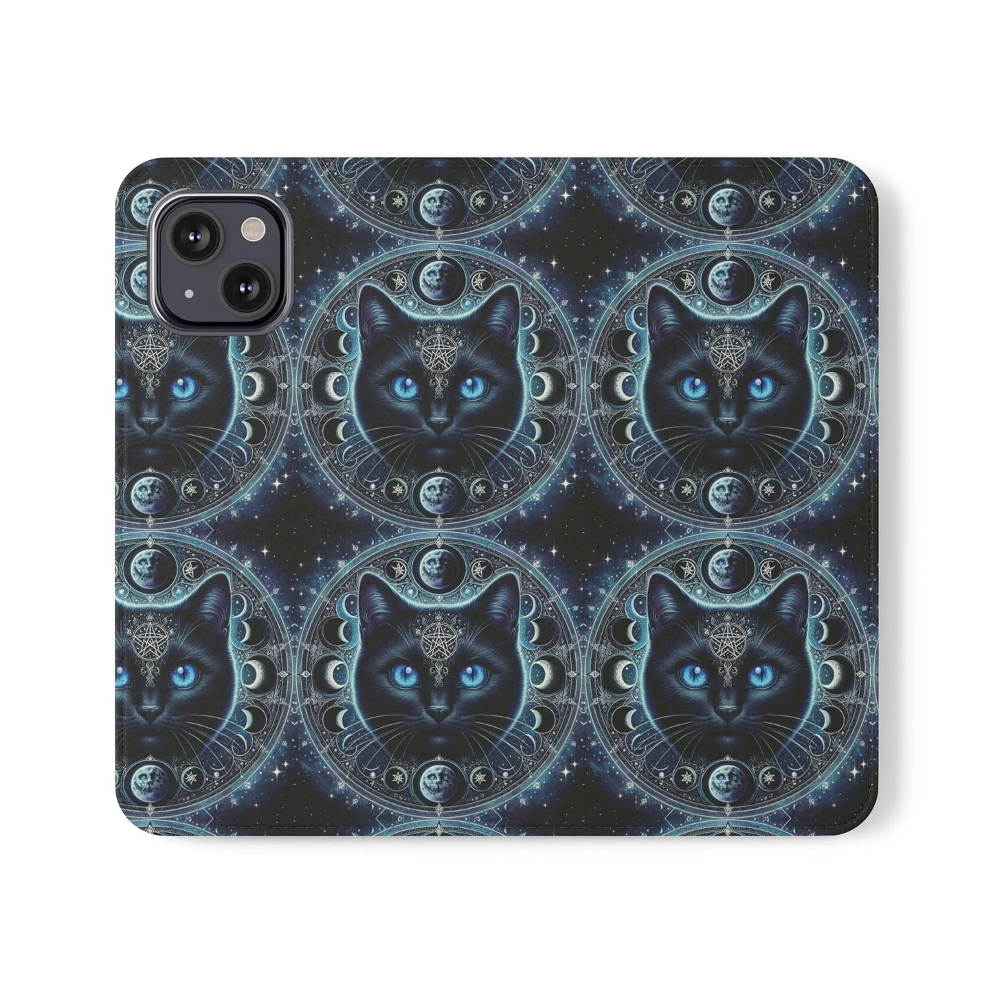 Cosmic Cat Flip Case - Stylish Galaxy Design for Cat Lovers Printify