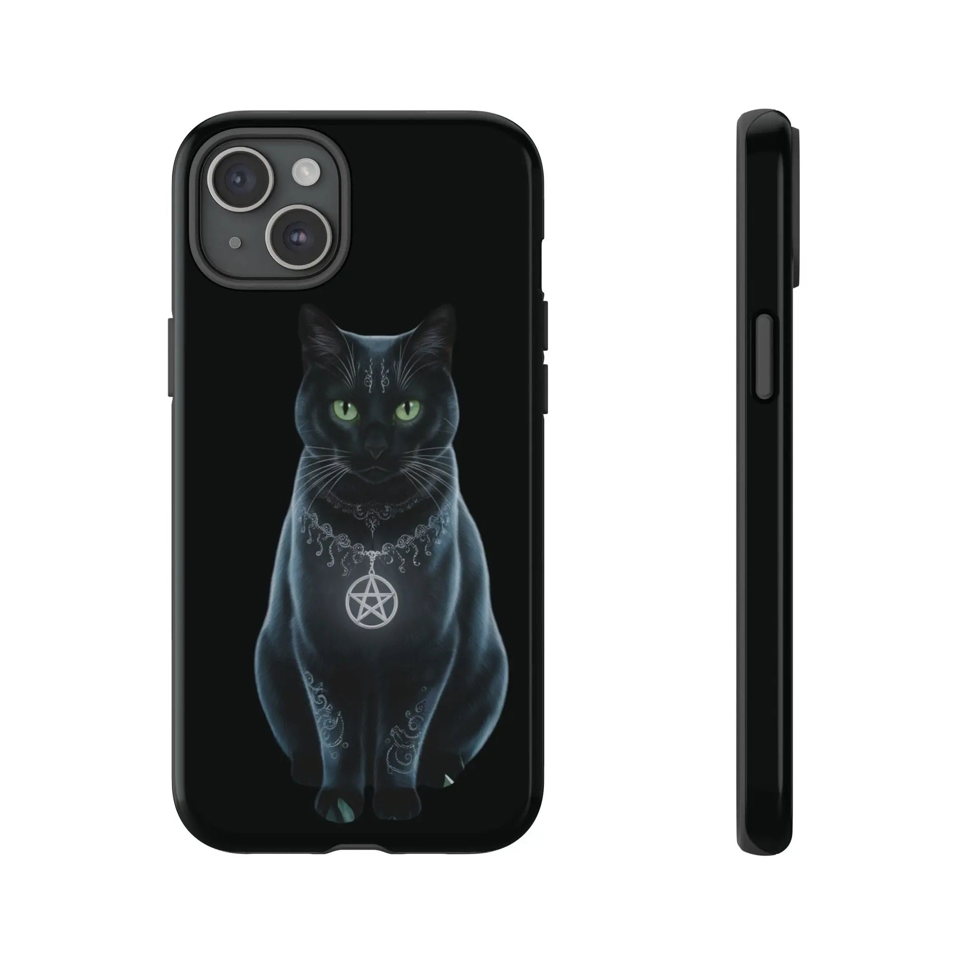 Pagan Black Cat iPhone Tough Case – Perfect for Wicca & Pagan Enthusiasts Printify