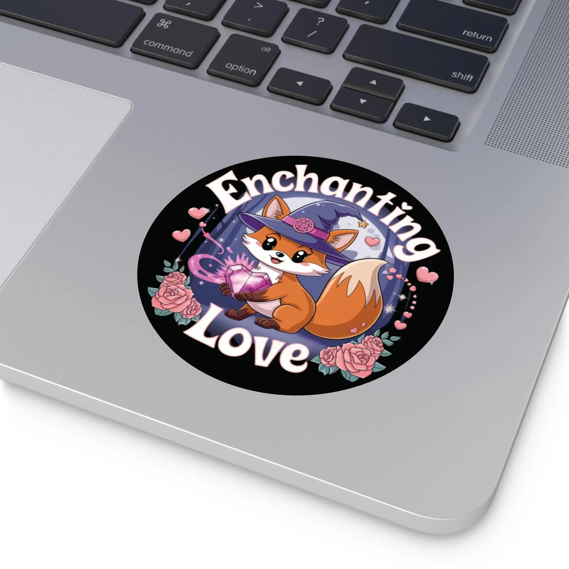 Wiccan Fox Vinyl Stickers Printify