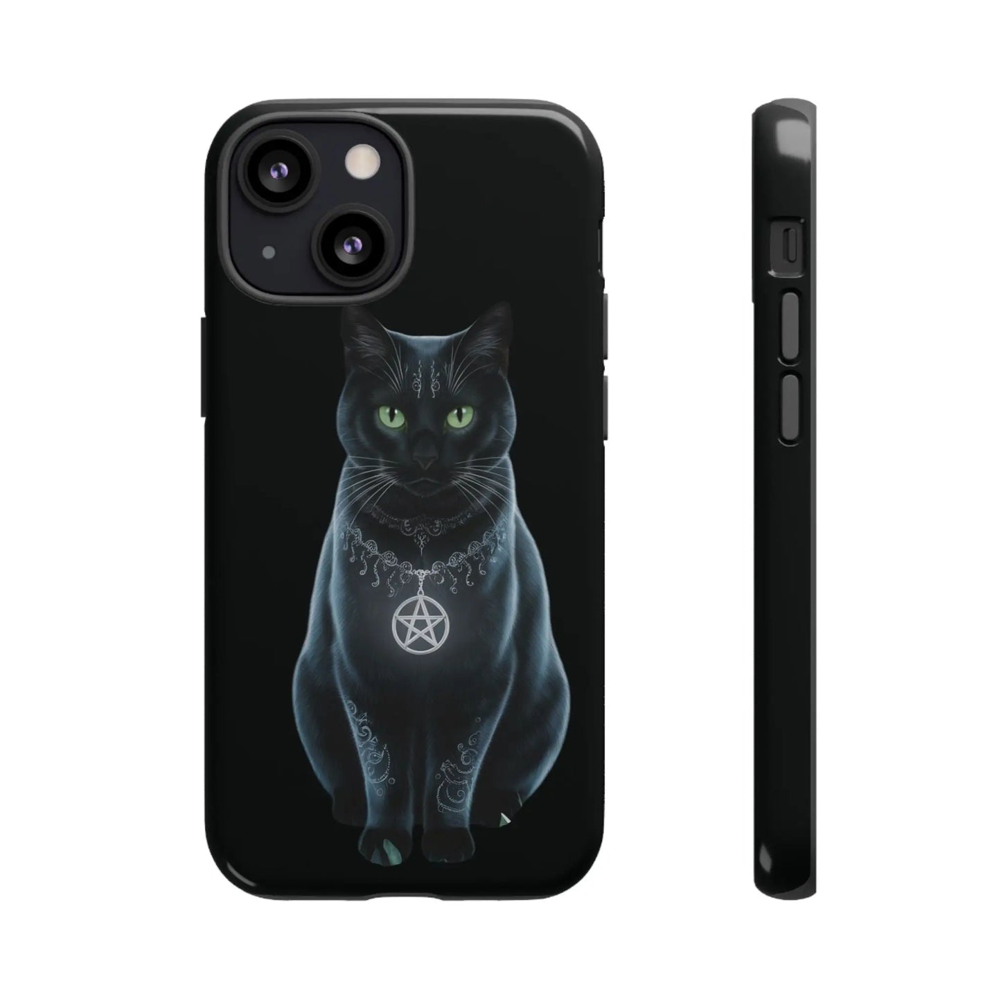 Pagan Black Cat iPhone Tough Case – Perfect for Wicca & Pagan Enthusiasts Printify