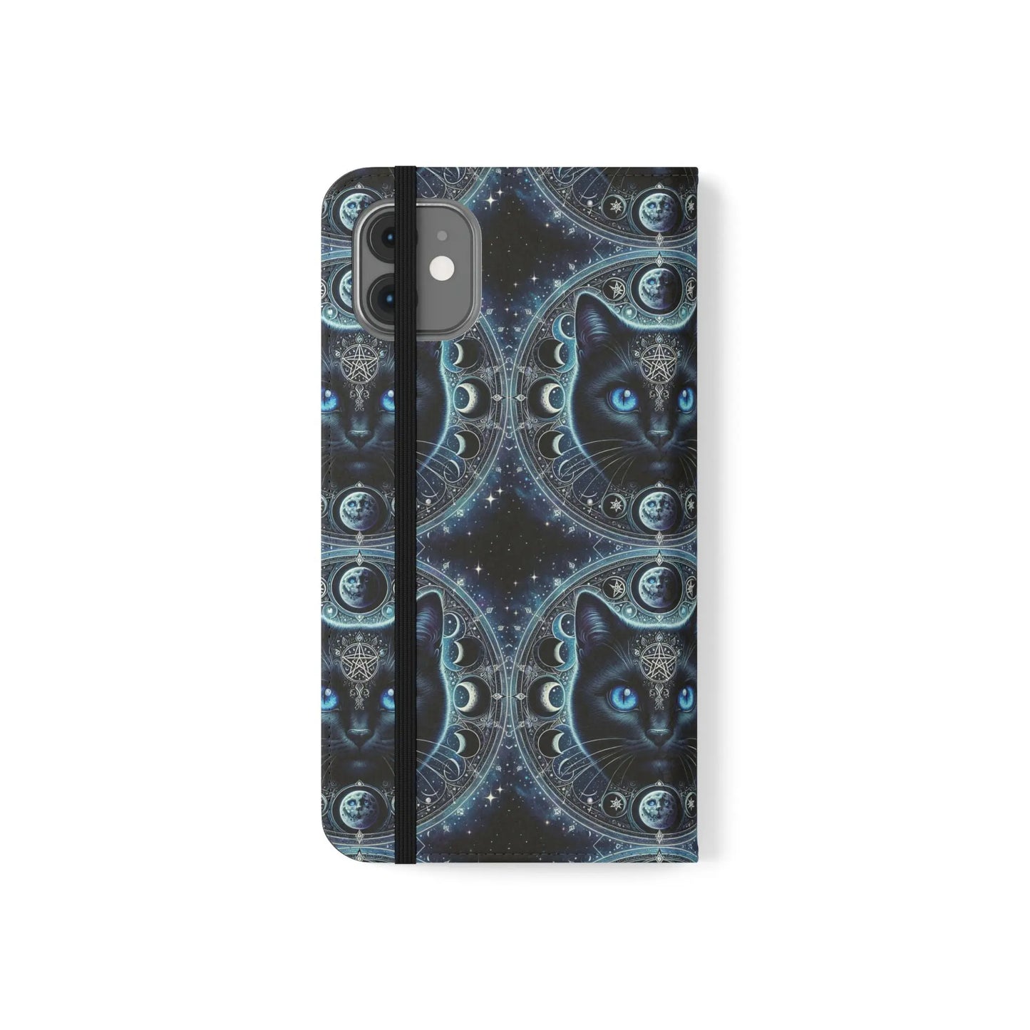 Cosmic Cat Flip Case - Stylish Galaxy Design for Cat Lovers Printify