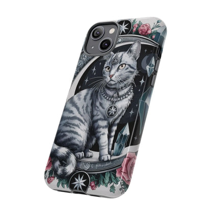 Celestial Pagan Cat iPhone Tough Case – Durable & Mystical Design Printify