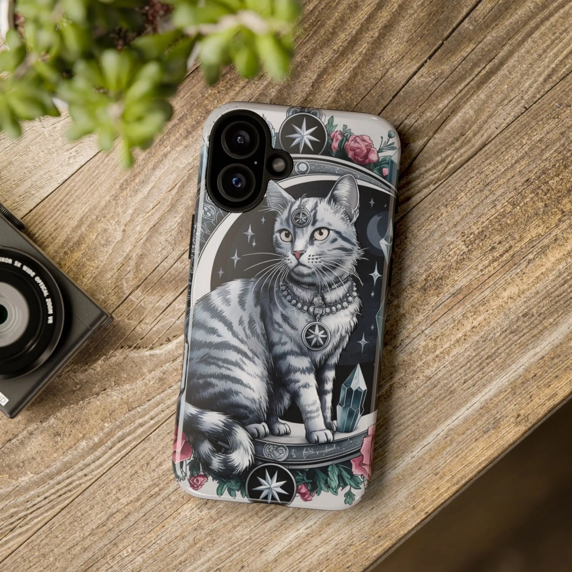 Celestial Pagan Cat iPhone Tough Case – Durable & Mystical Design Printify