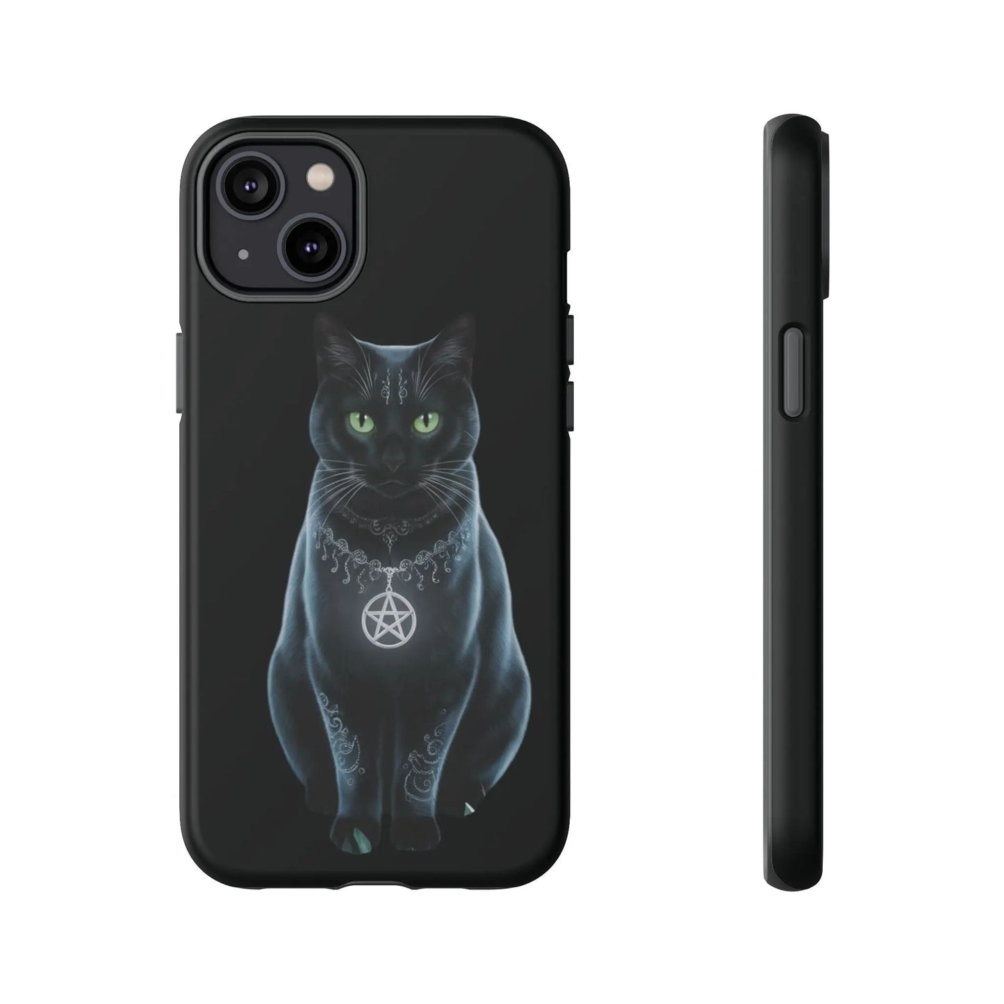 Pagan Black Cat iPhone Tough Case – Perfect for Wicca & Pagan Enthusiasts Printify