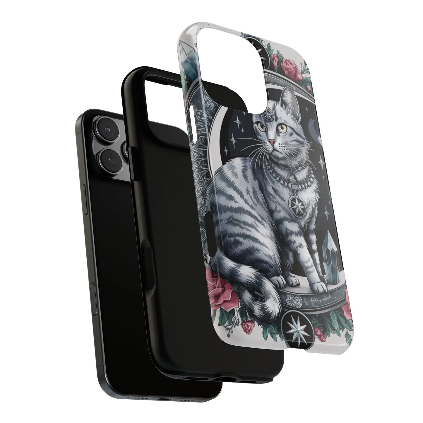 Celestial Pagan Cat iPhone Tough Case – Durable & Mystical Design Printify