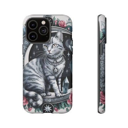 Celestial Pagan Cat iPhone Tough Case – Durable & Mystical Design Printify